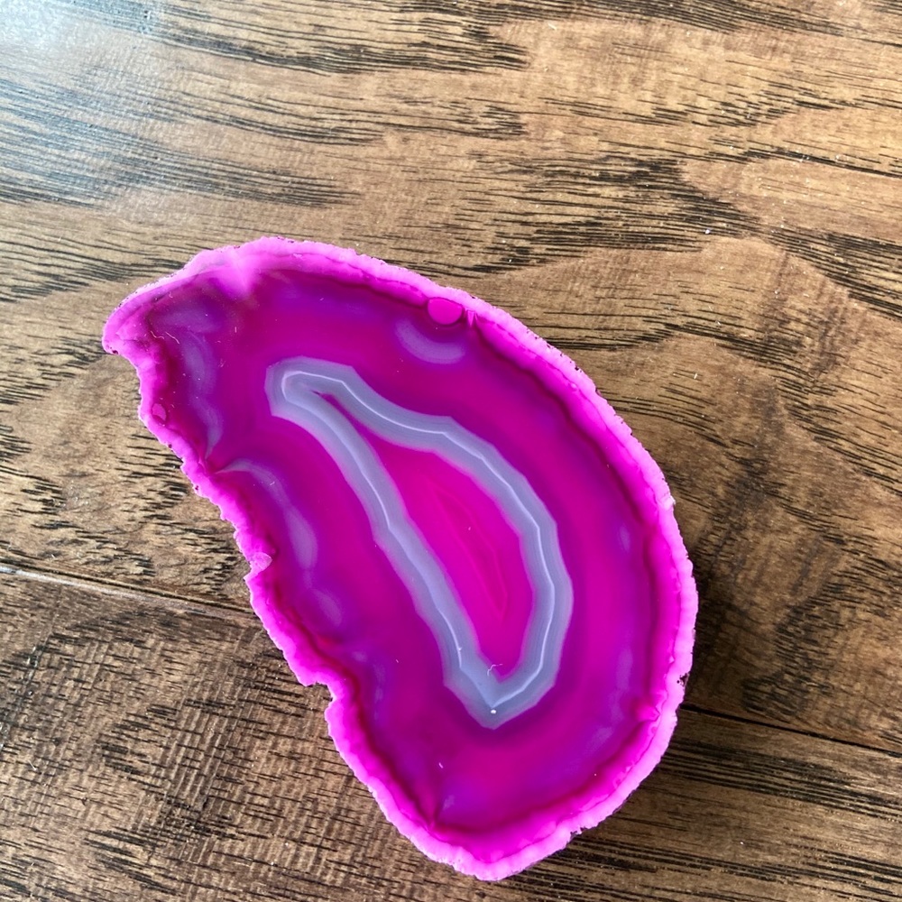 Pink agate slab